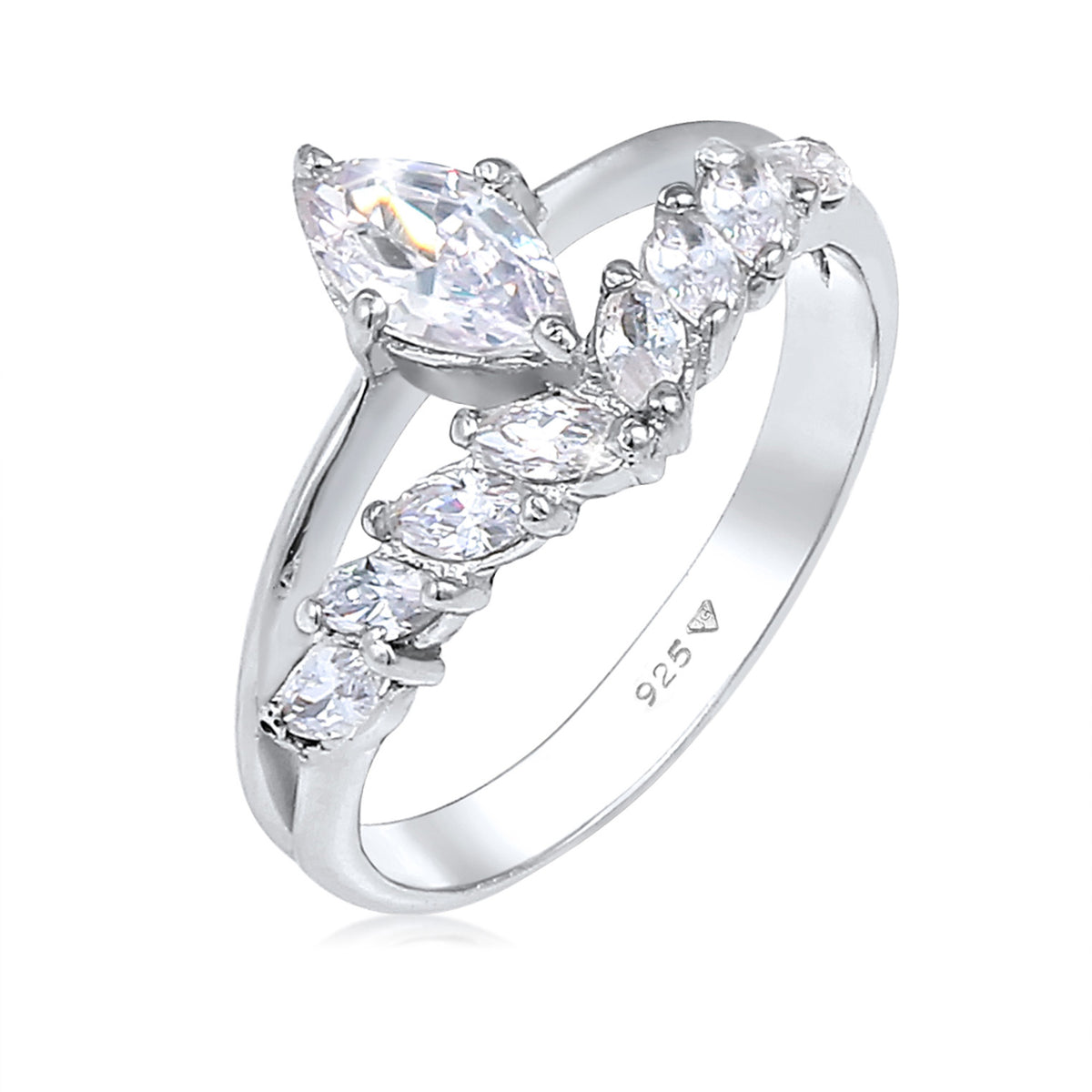 Silber - Elli PREMIUM | Ring | Zirkonia ( Weiß ) | 925er Sterling Silber