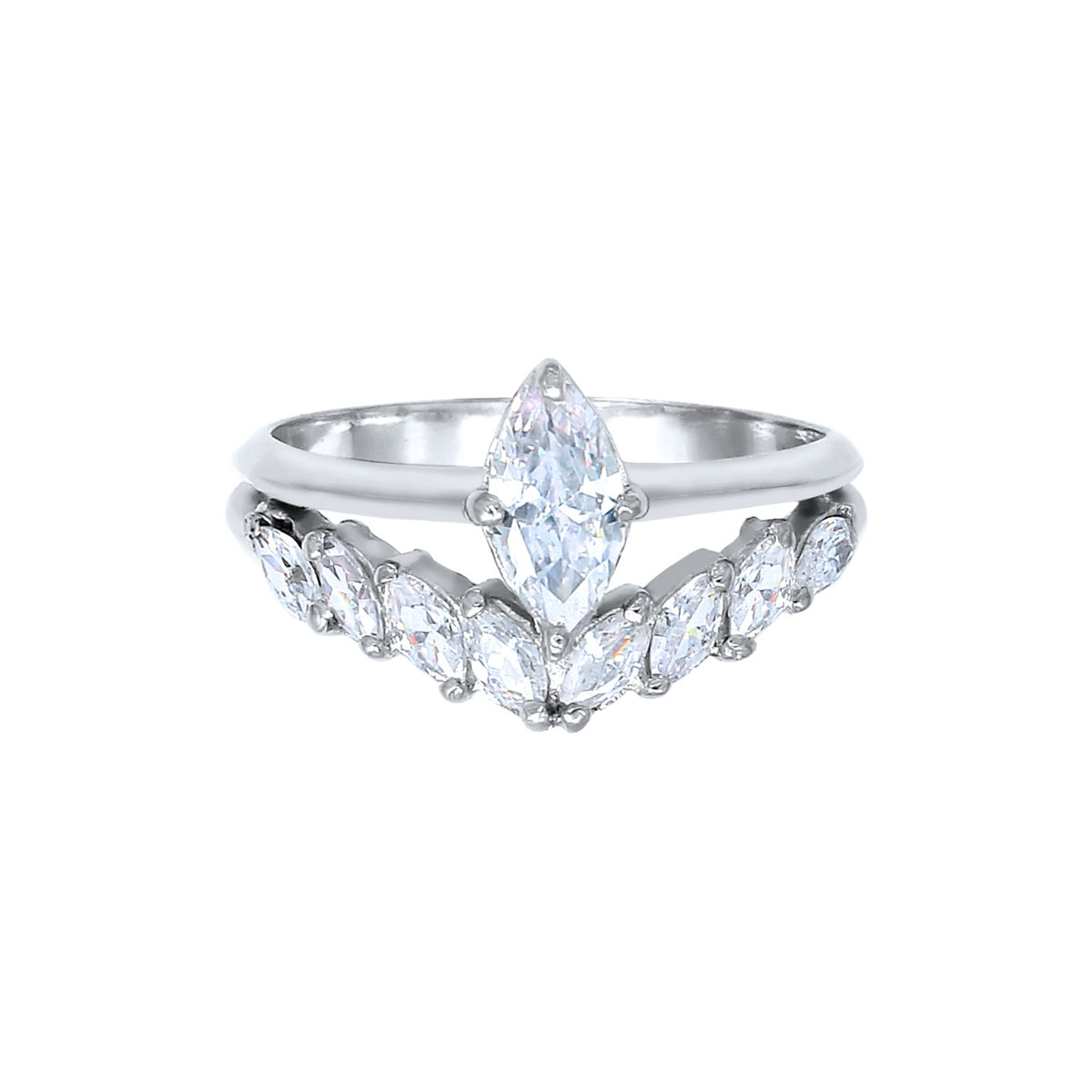 Silber - Elli PREMIUM | Ring | Zirkonia ( Weiß ) | 925er Sterling Silber