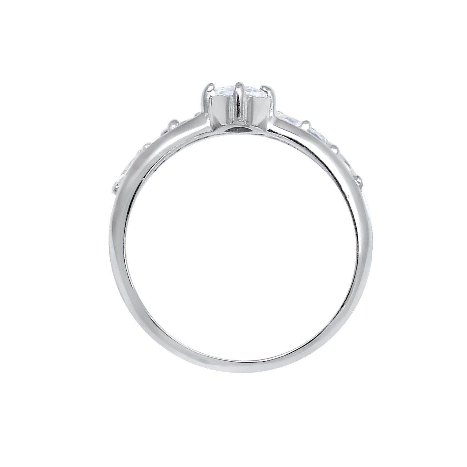 Silber - Elli PREMIUM | Ring | Zirkonia ( Weiß ) | 925er Sterling Silber