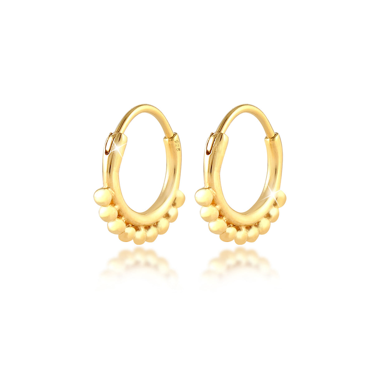 Gold - Elli | Creole | 925 Sterling Silber vergoldet