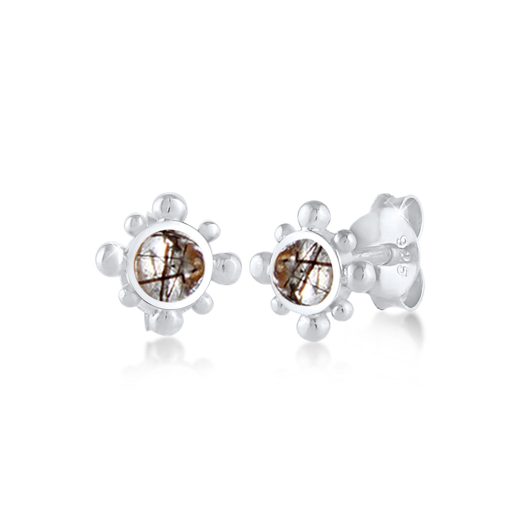 Silber - Elli | Ohrstecker | Quarz ( Transparent ) | 925er Sterling Silber