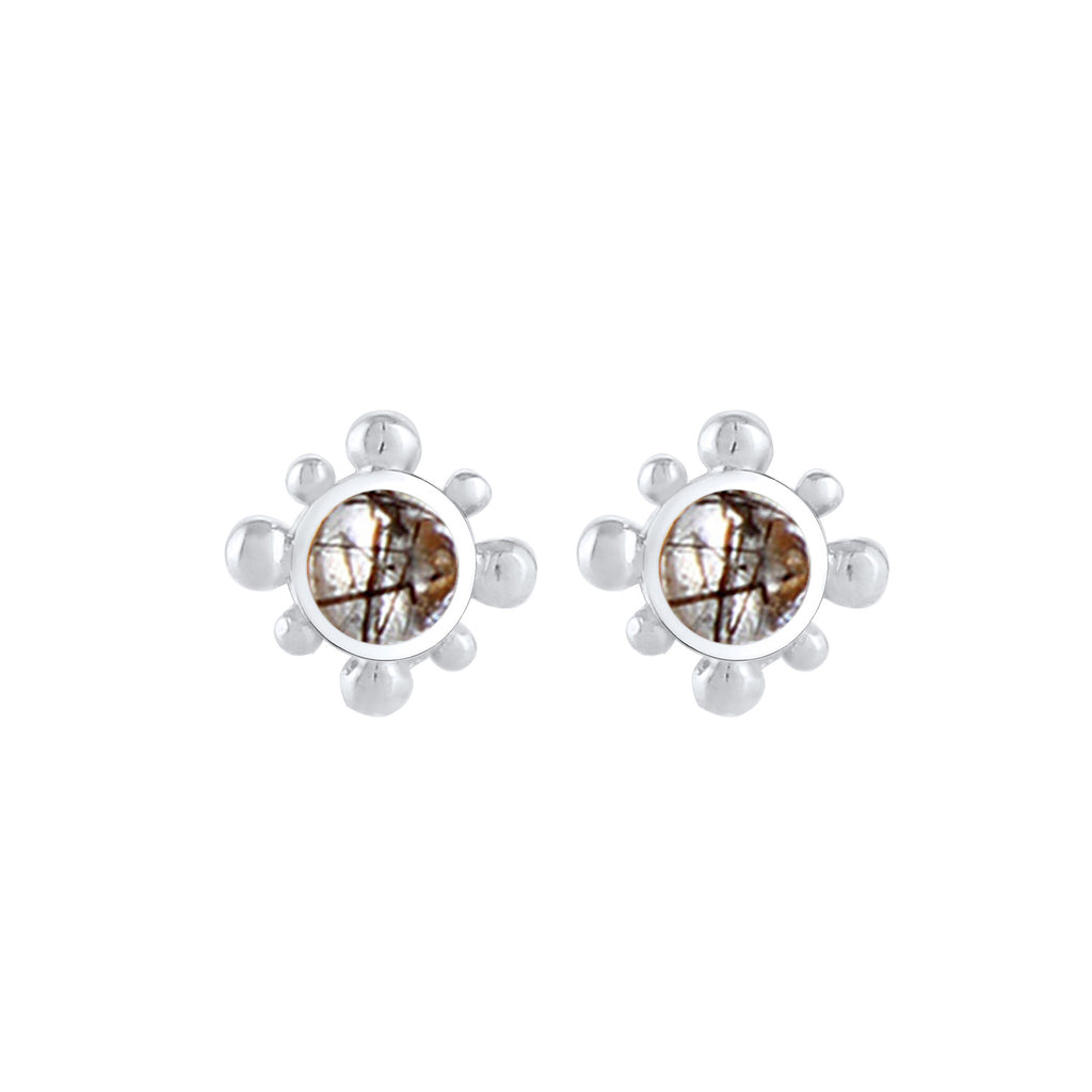 Silber - Elli | Ohrstecker | Quarz ( Transparent ) | 925er Sterling Silber