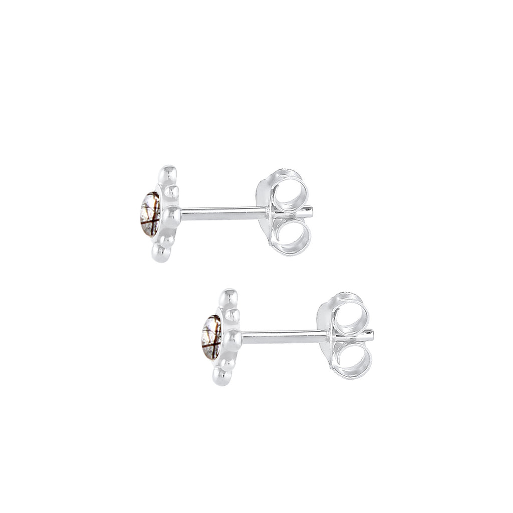 Silber - Elli | Ohrstecker | Quarz ( Transparent ) | 925er Sterling Silber