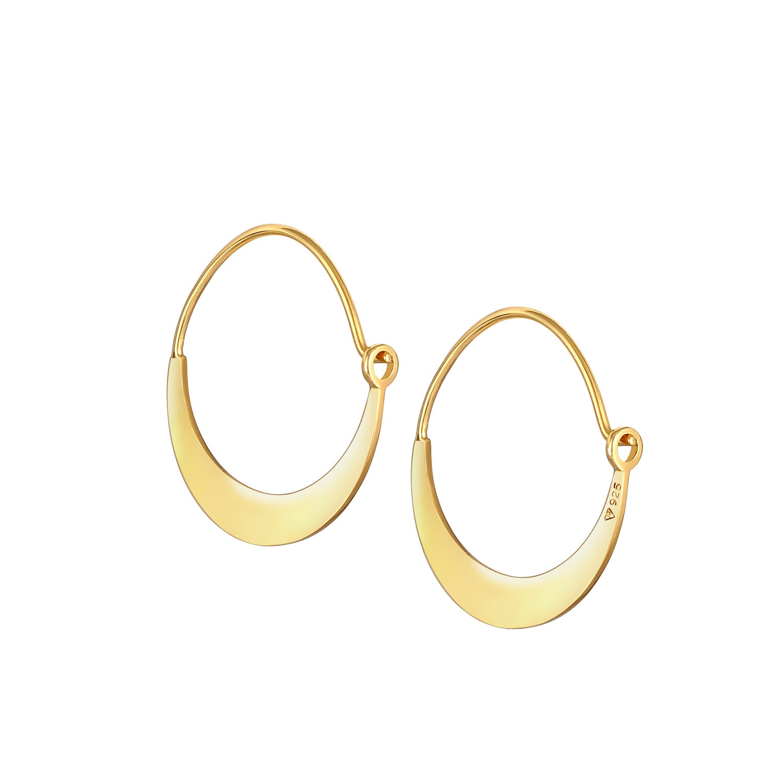 Gold - Elli | Creole | 925 Sterling Silber vergoldet