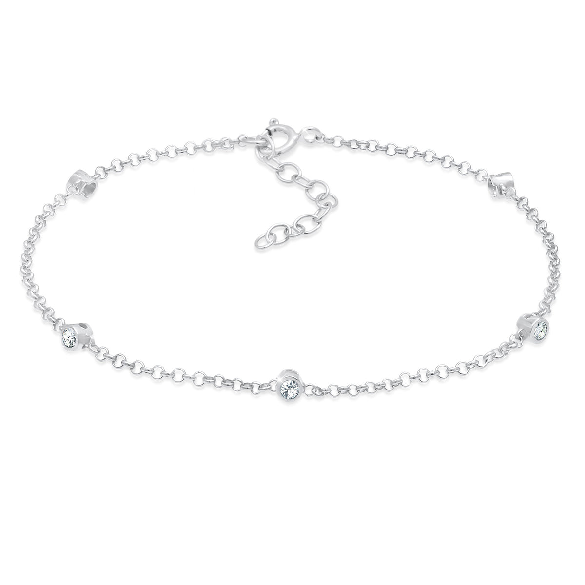 Silber - Elli | Armband | Mit Kristallen von Swarovski® (Weiß) | 925er Sterling Silber