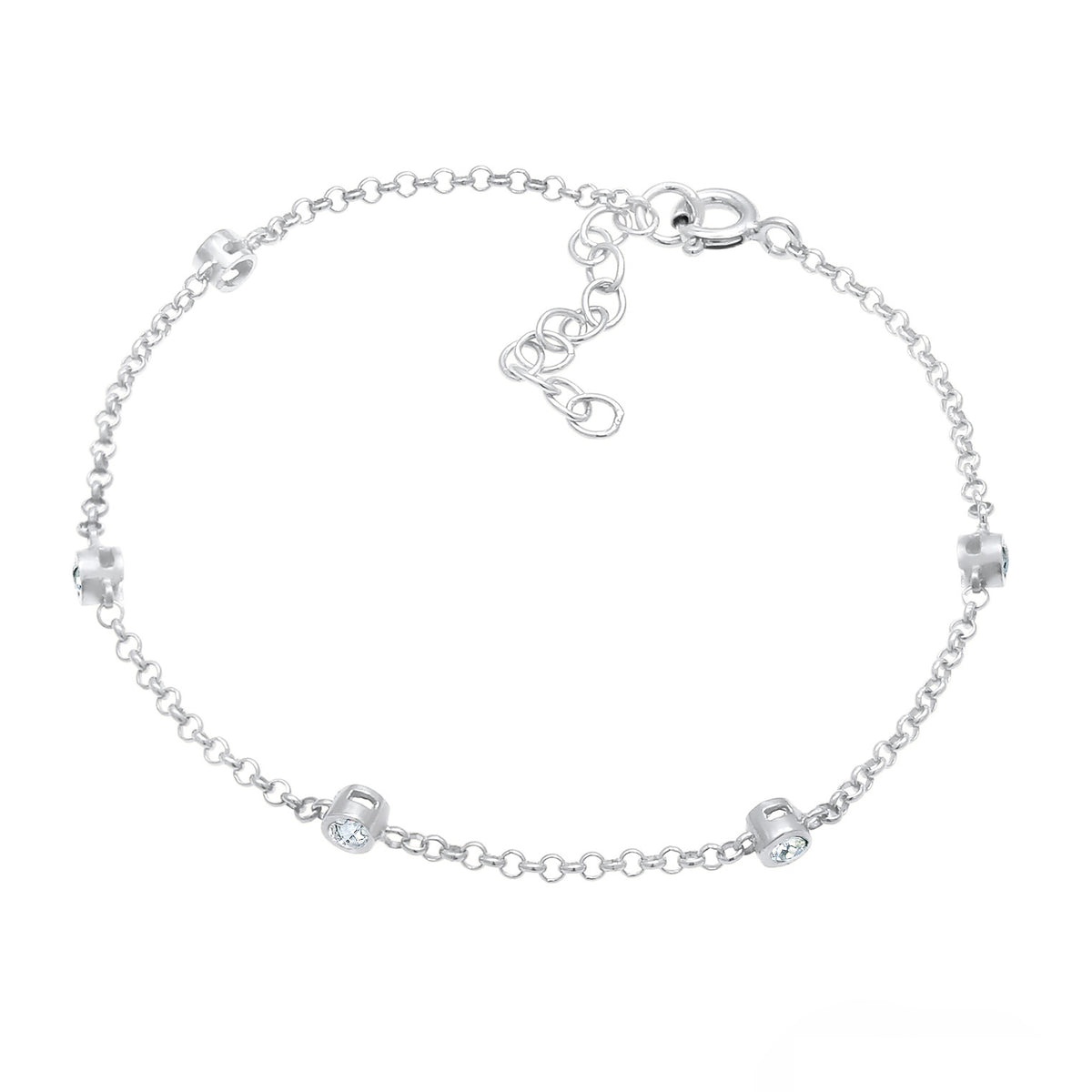 Silber - Elli | Armband | Mit Kristallen von Swarovski® (Weiß) | 925er Sterling Silber