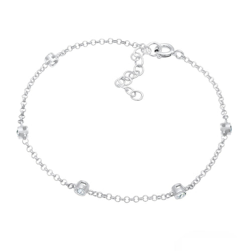 Silber - Elli | Armband | Mit Kristallen von Swarovski® (Weiß) | 925er Sterling Silber