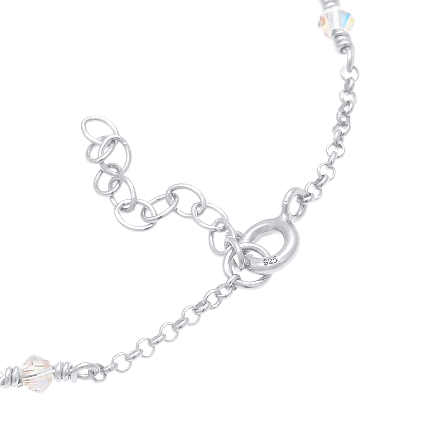 Silber - Elli | Armband | Kristall ( Weiß ) | 925er Sterling Silber