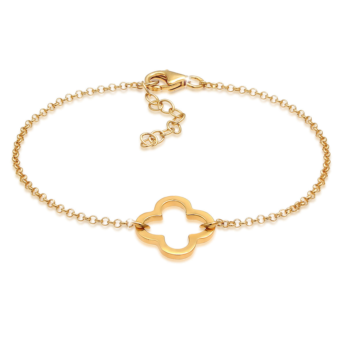 Gold - Elli | Armband Kleeblatt | 925 Sterling Silber vergoldet