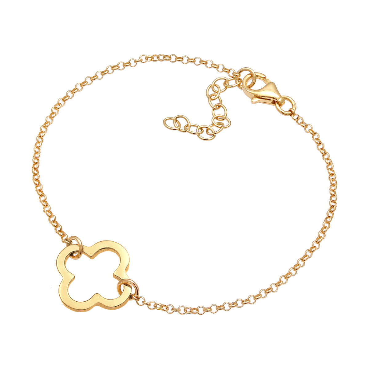 Gold - Elli | Armband Kleeblatt | 925 Sterling Silber vergoldet