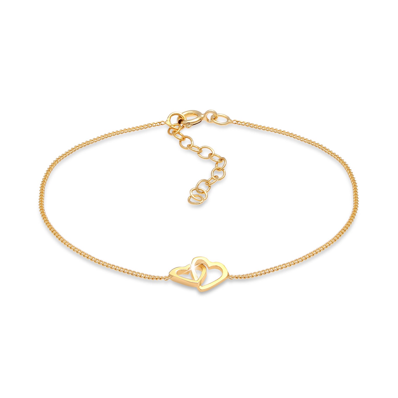 Gold - Elli | Armband Herz | 925 Sterling Silber vergoldet