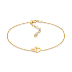 Gold - Elli | Armband Herz | 925 Sterling Silber vergoldet