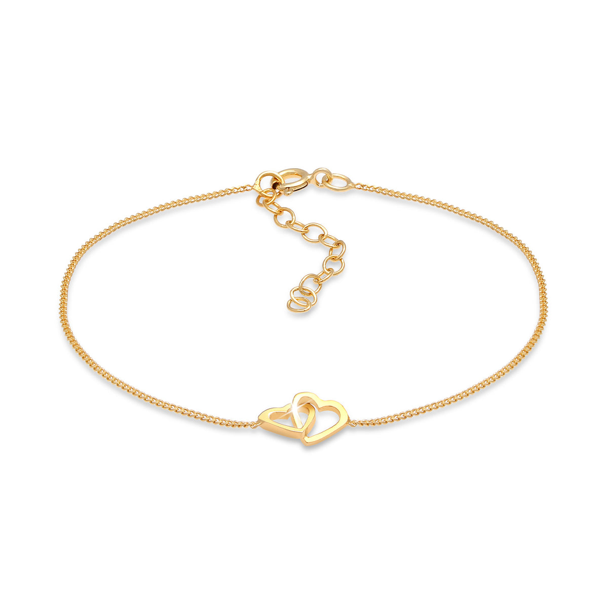 Gold - Elli | Armband Herz | 925 Sterling Silber vergoldet