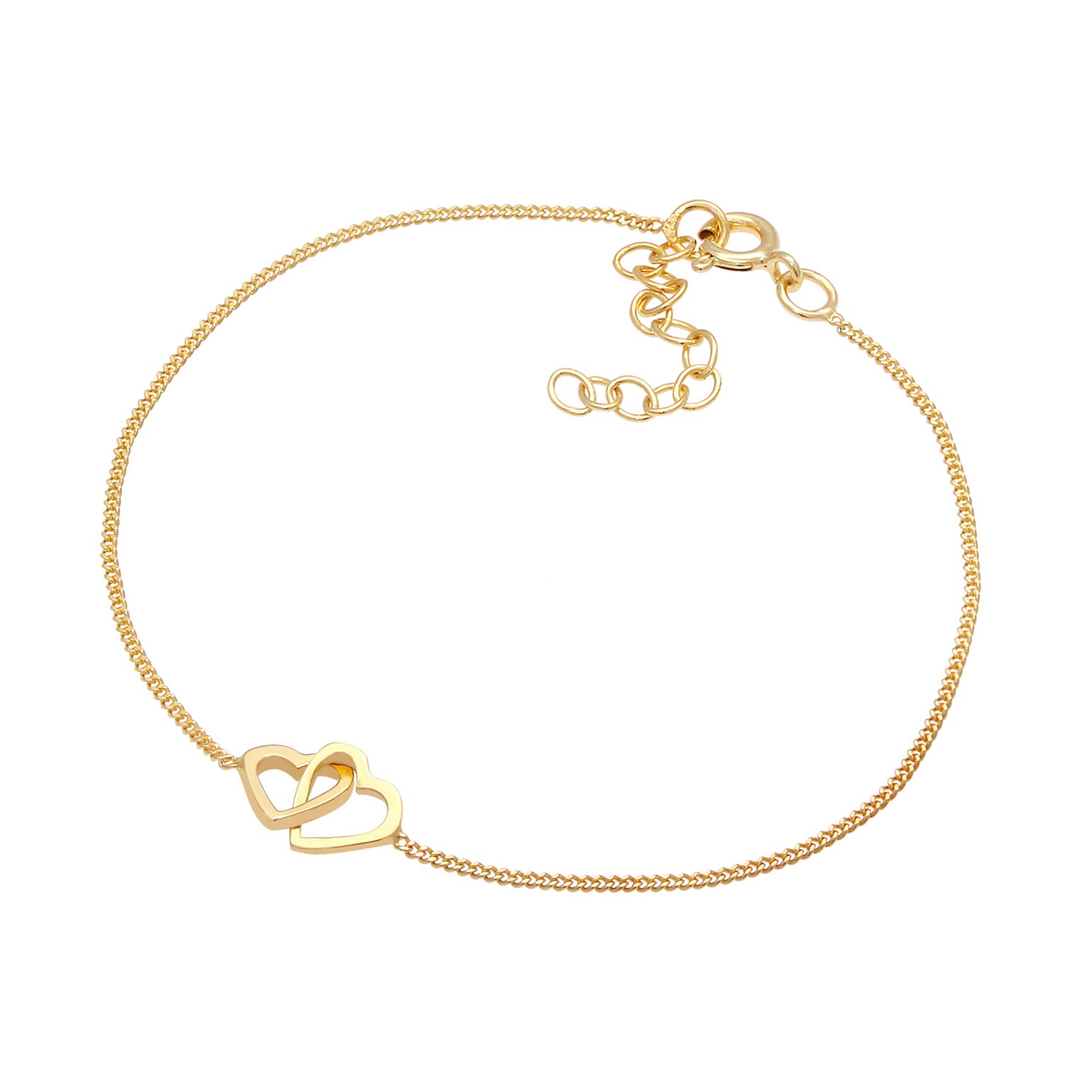 Gold - Elli | Armband Herz | 925 Sterling Silber vergoldet