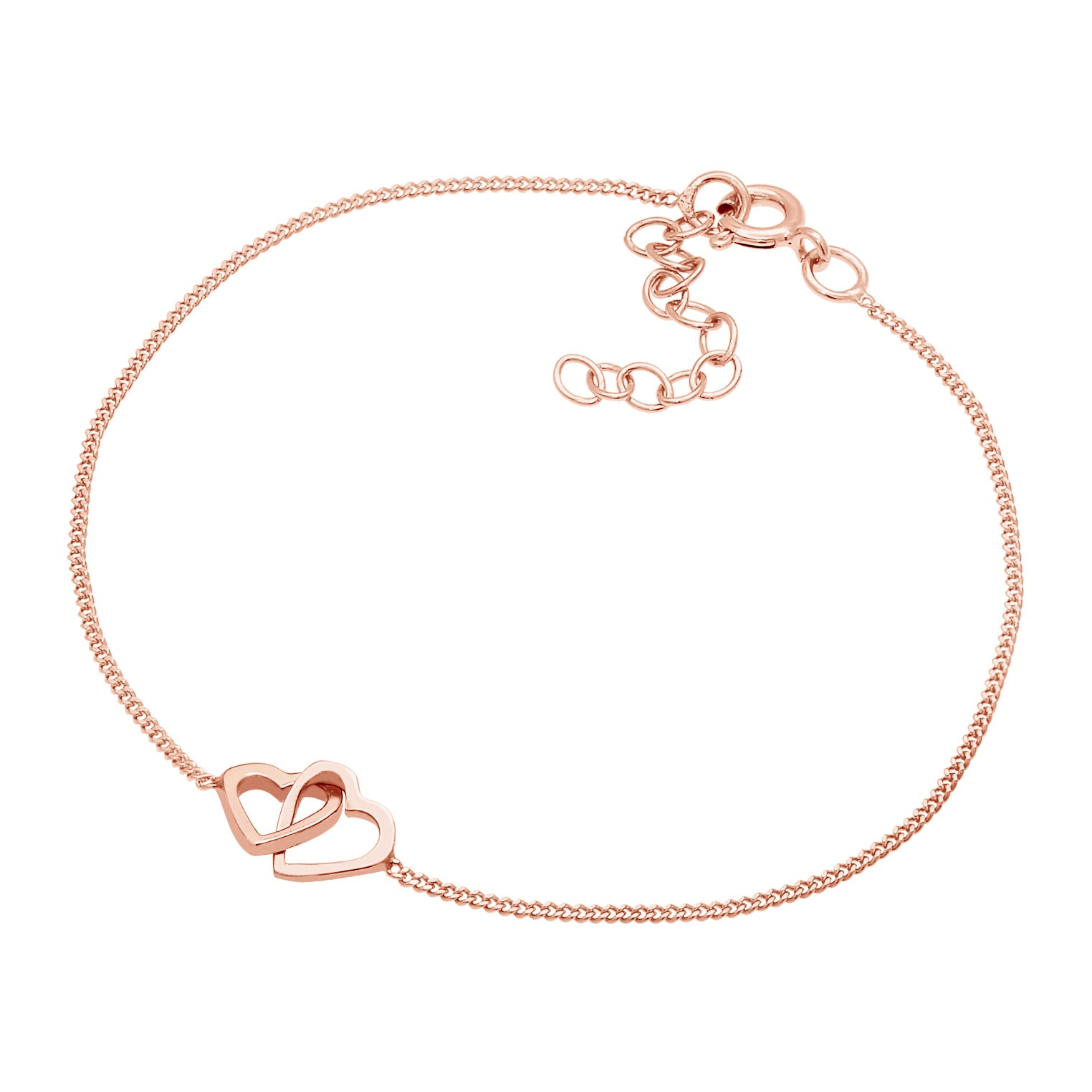 Roségold - Elli | Armband Herz | 925 Sterling Silber Rosegold