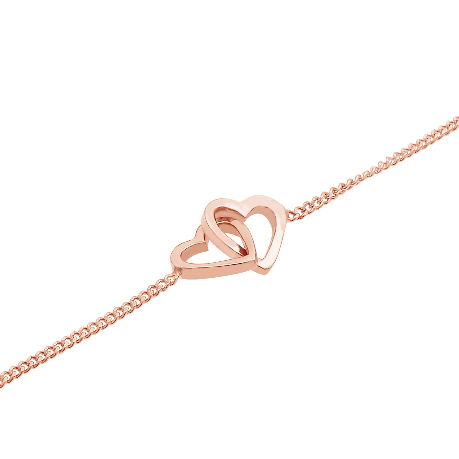 Roségold - Elli | Armband Herz | 925 Sterling Silber Rosegold