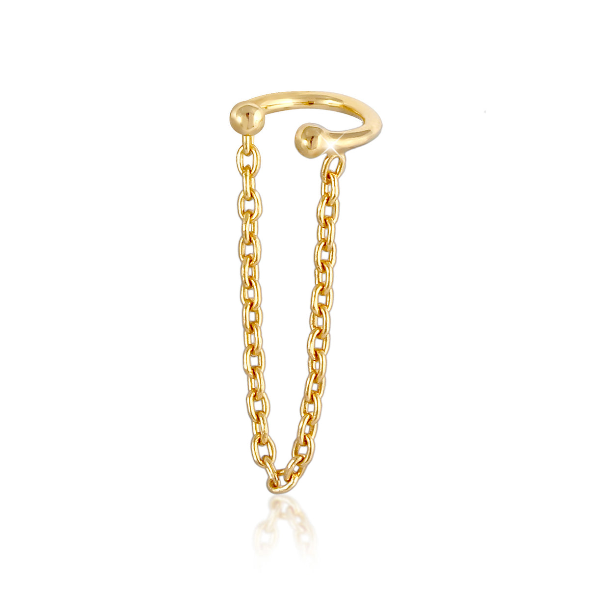 Gold - Elli | Earcuff | 925 Sterling Silber vergoldet