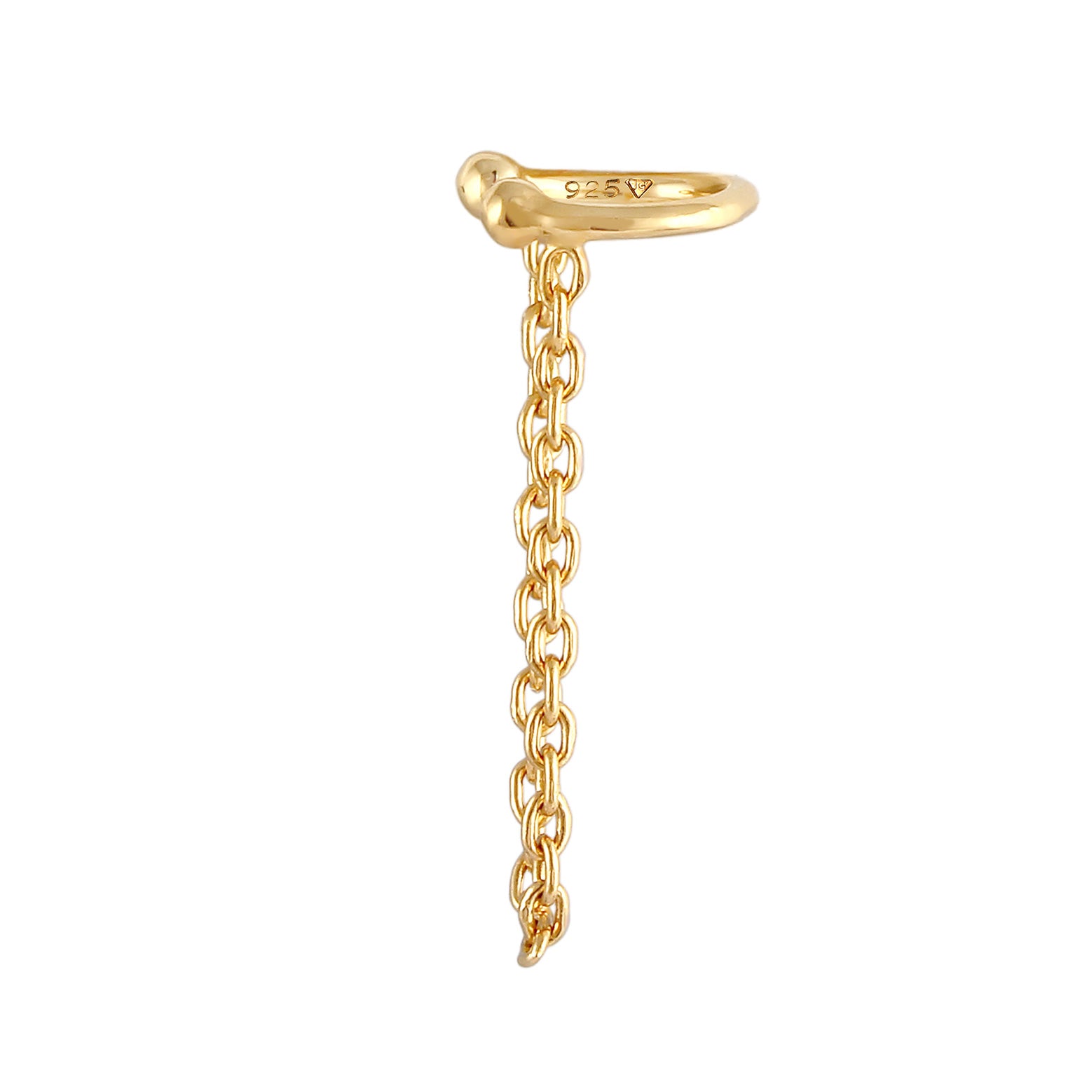 Gold - Elli | Earcuff | 925 Sterling Silber vergoldet