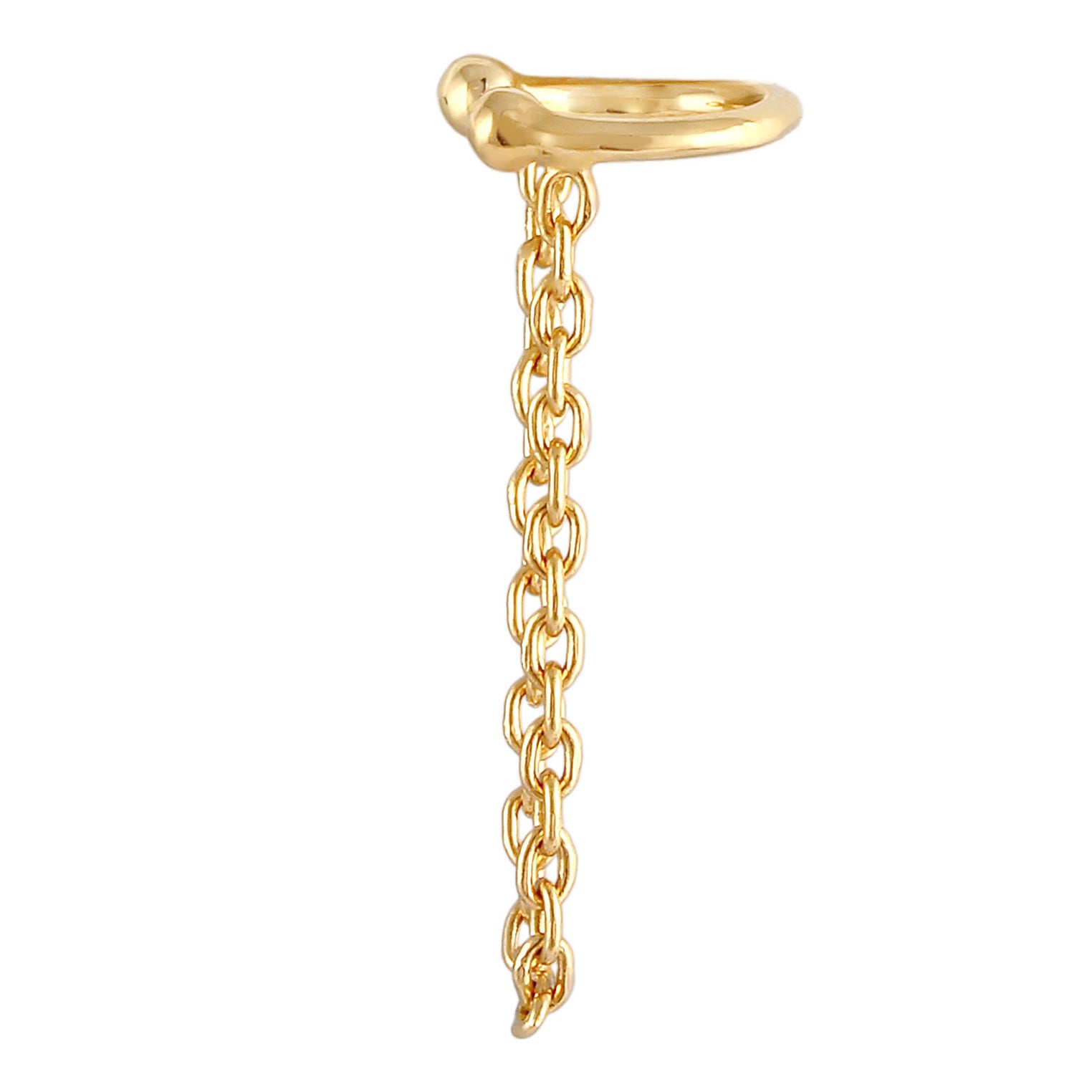 Gold - Elli | Earcuff | 925 Sterling Silber vergoldet