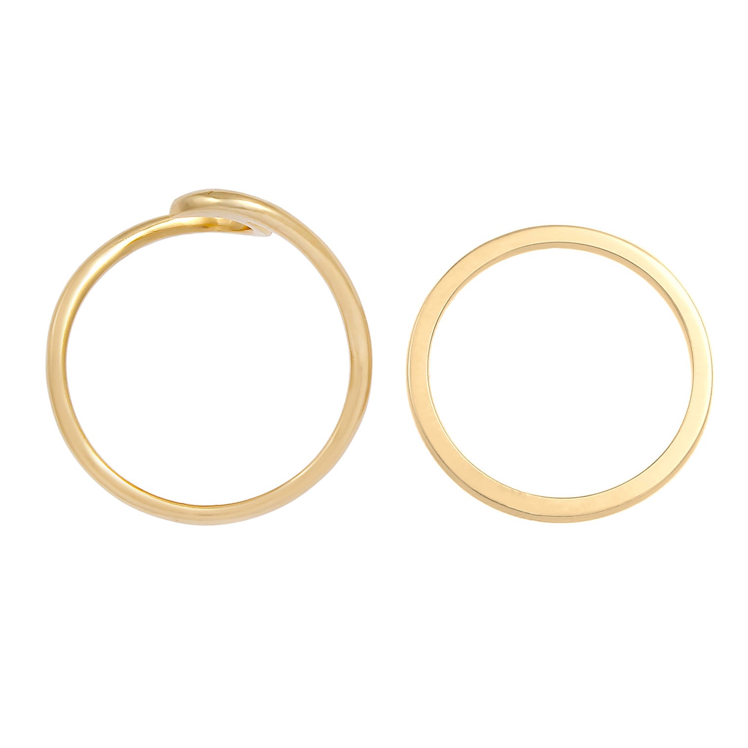 Gold - Elli | Bandring | 925 Sterling Silber vergoldet