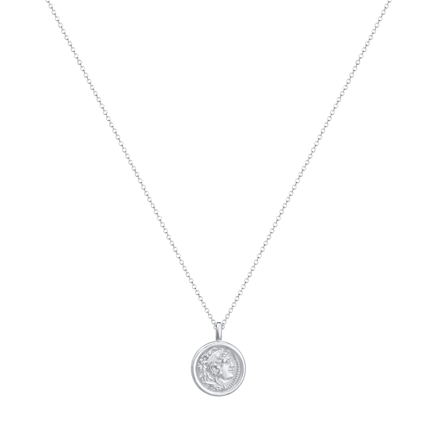 Silber - Elli | Halskette Münze | 925er Sterling Silber