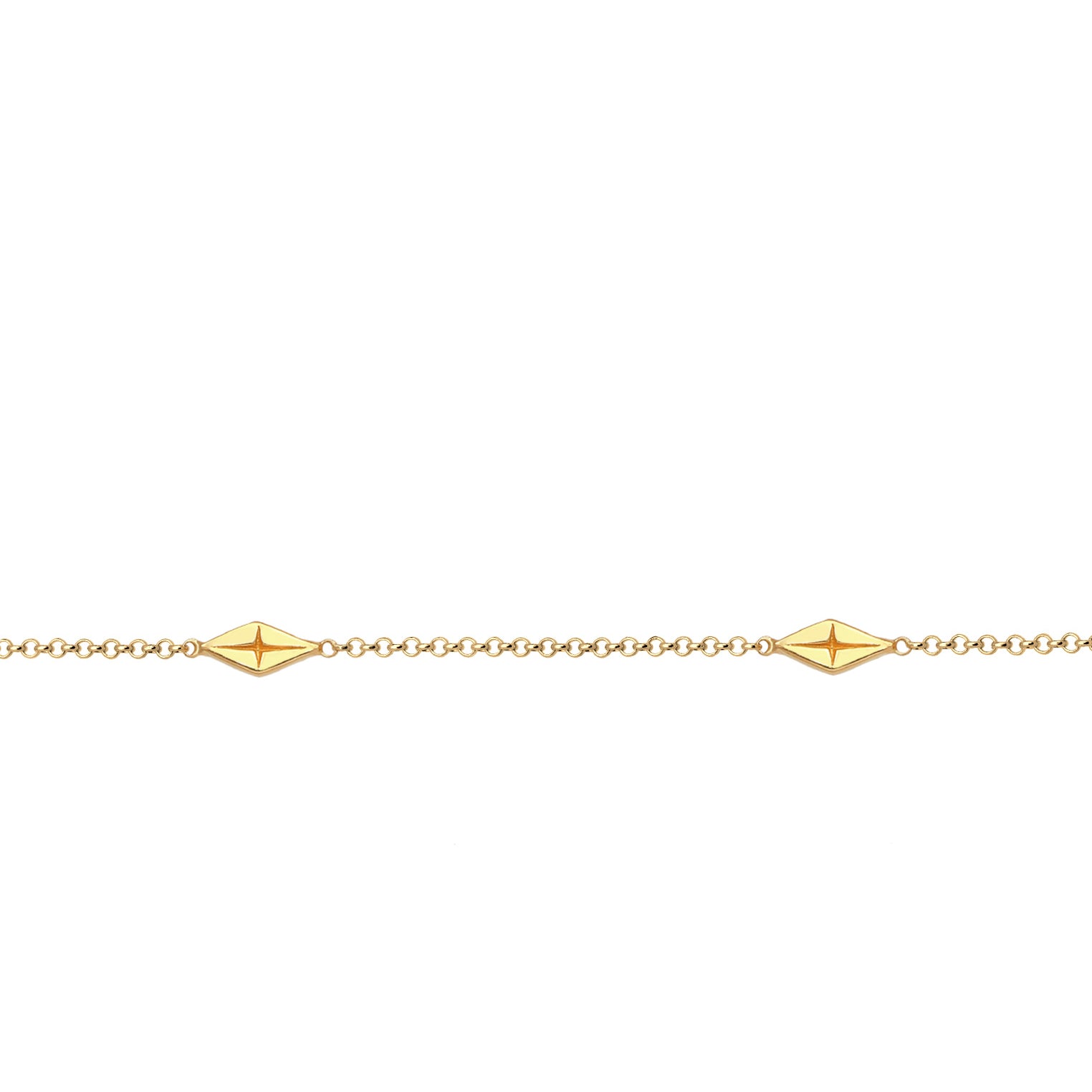 Gold - Elli | Choker Raute | 925 Sterling Silber vergoldet