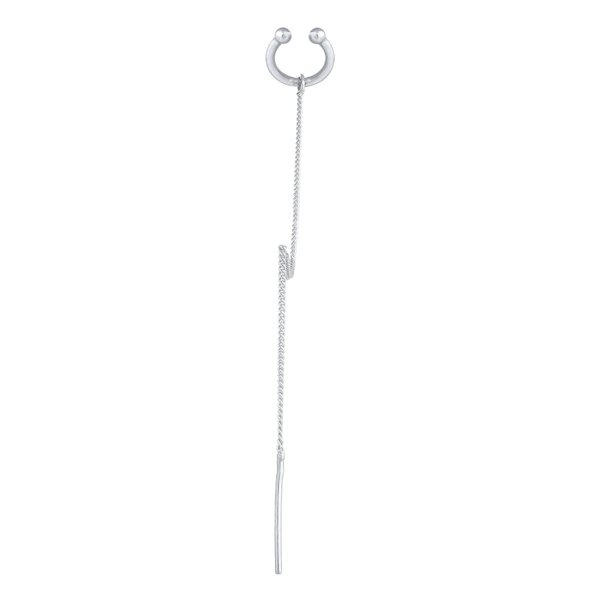 Silber - Elli | Earcuff Ear Chain | 925er Sterling Silber