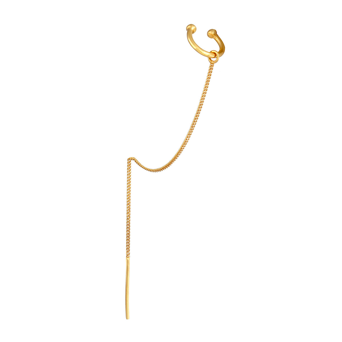 Gold - Elli | Earcuff Ear Chain | 925 Sterling Silber vergoldet
