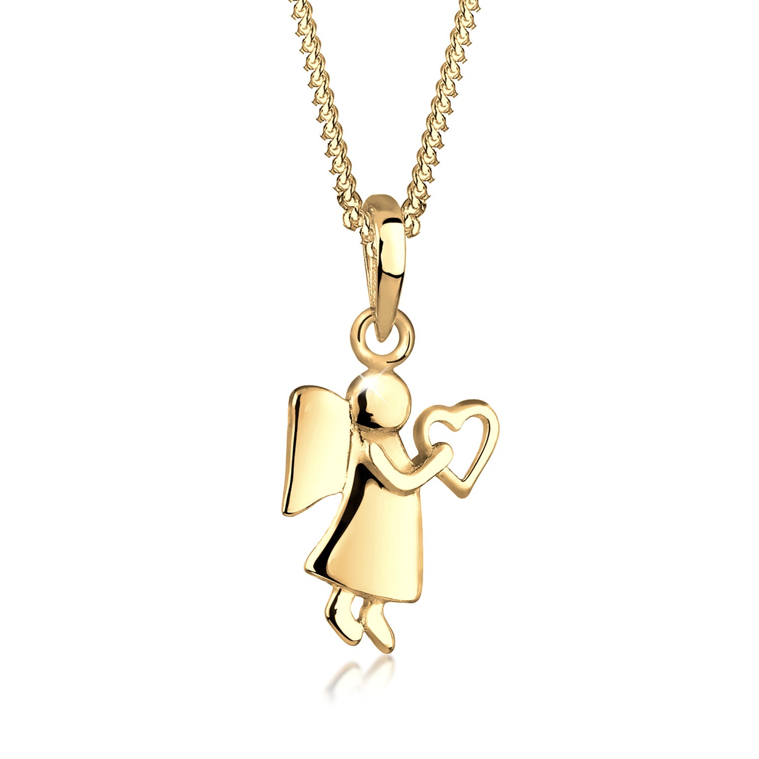 Gold - Elli | Halskette Engel | 925 Sterling Silber vergoldet