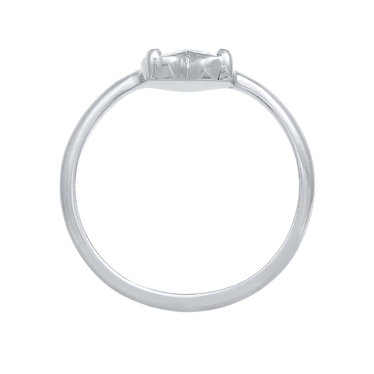 Silber - Elli | Ring Herz | Kristall (Weiß) | 925er Sterling Silber