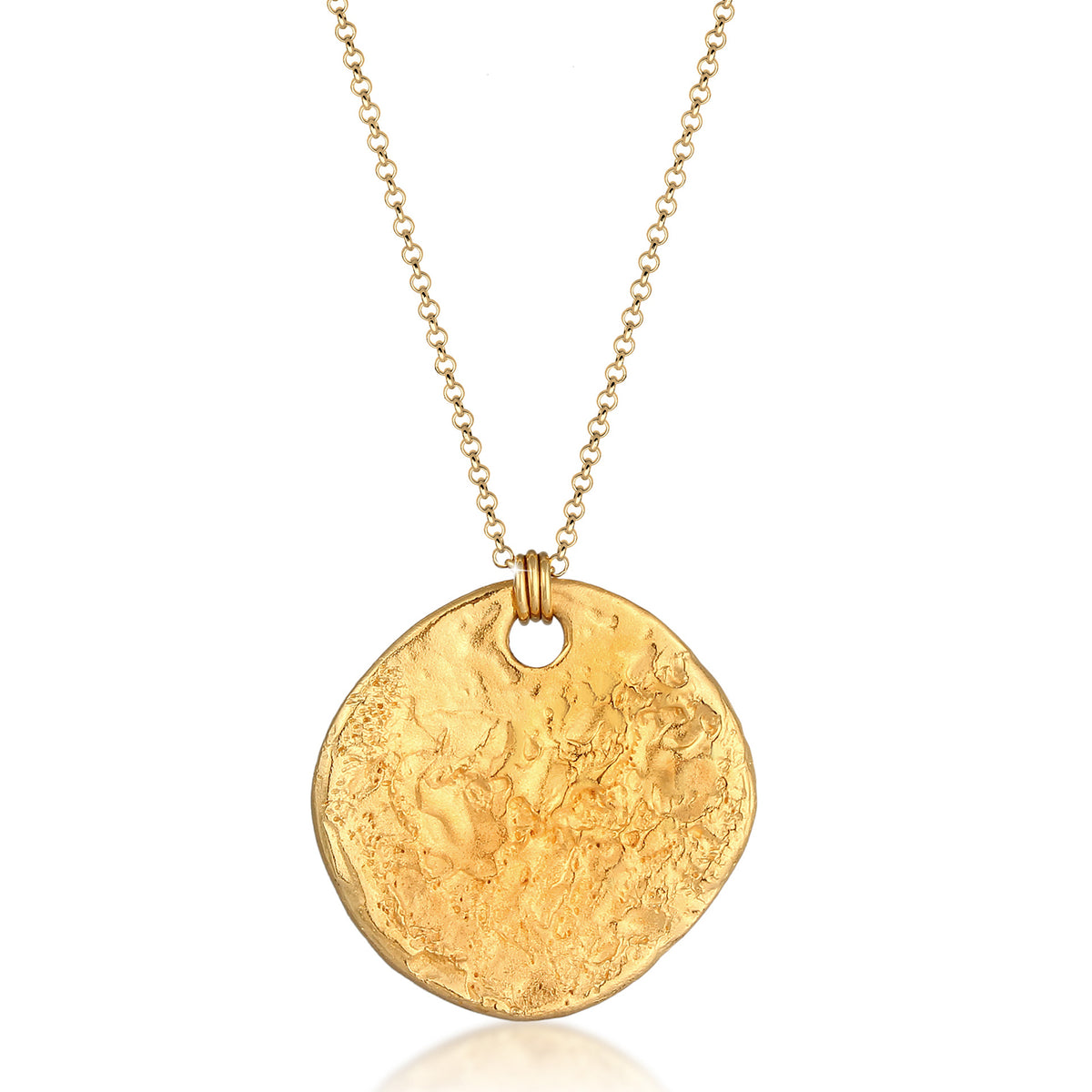 Gold - Elli | Lange Halskette Geo | 925 Sterling Silber vergoldet