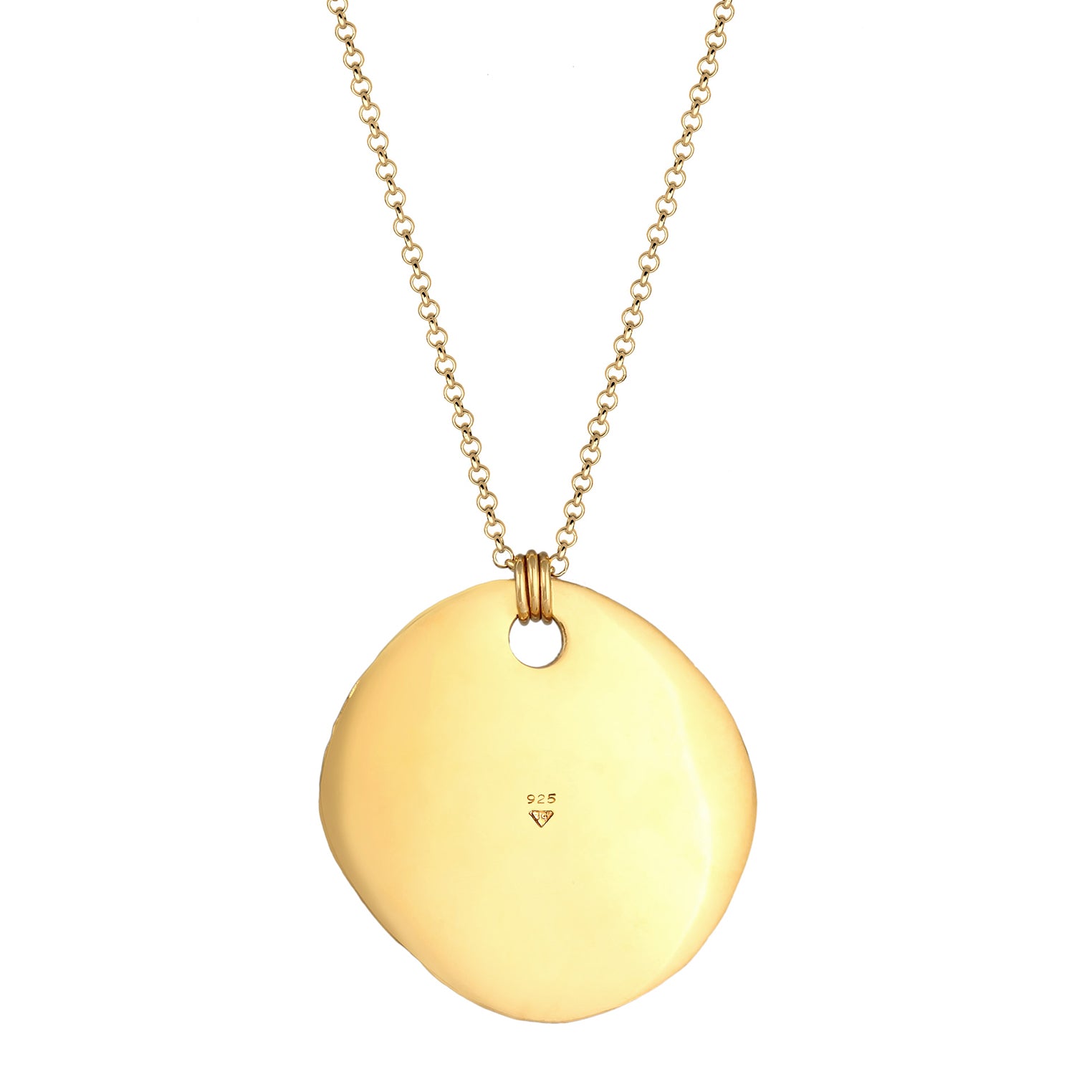 Gold - Elli | Lange Halskette Geo | 925 Sterling Silber vergoldet