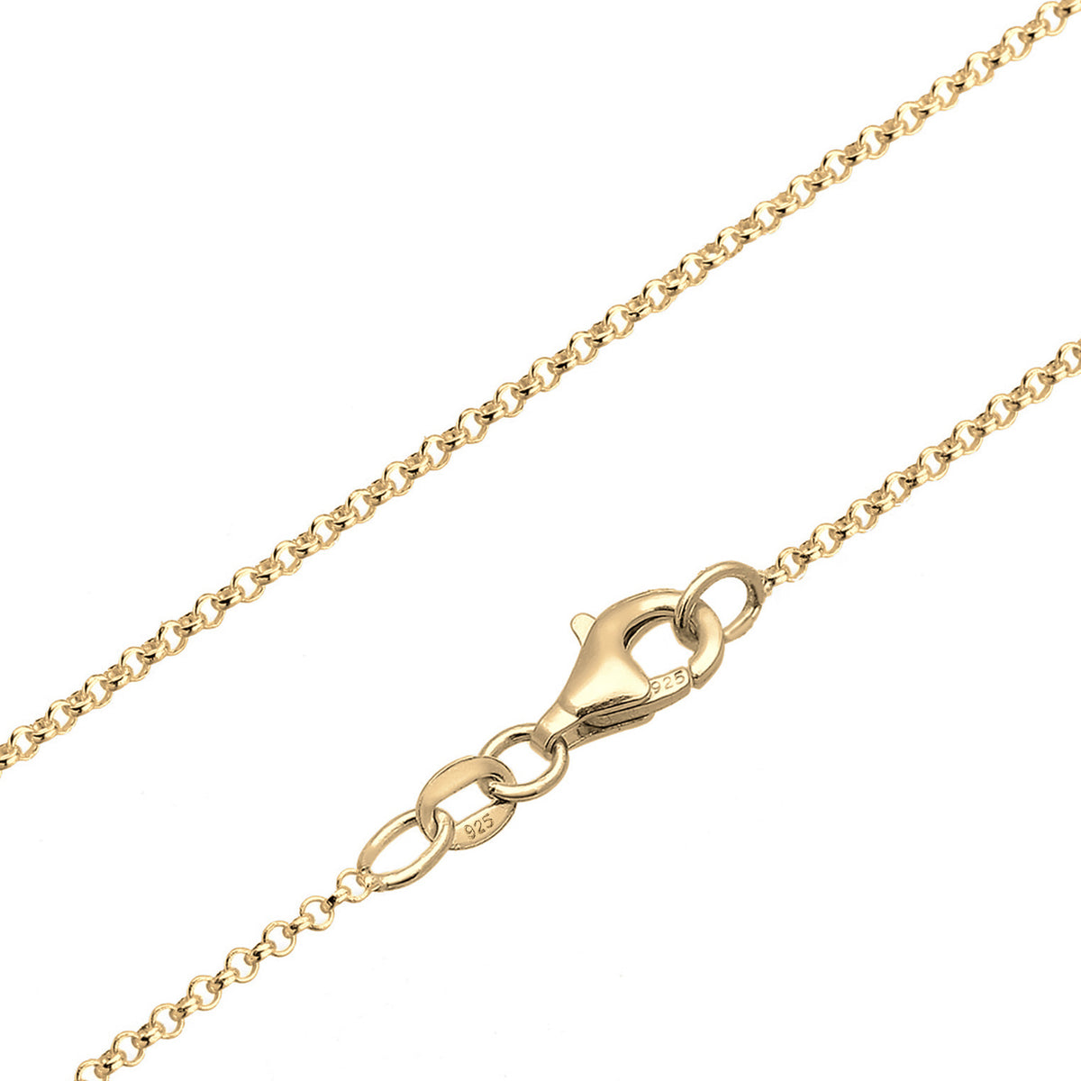 Gold - Elli | Lange Halskette Geo | 925 Sterling Silber vergoldet