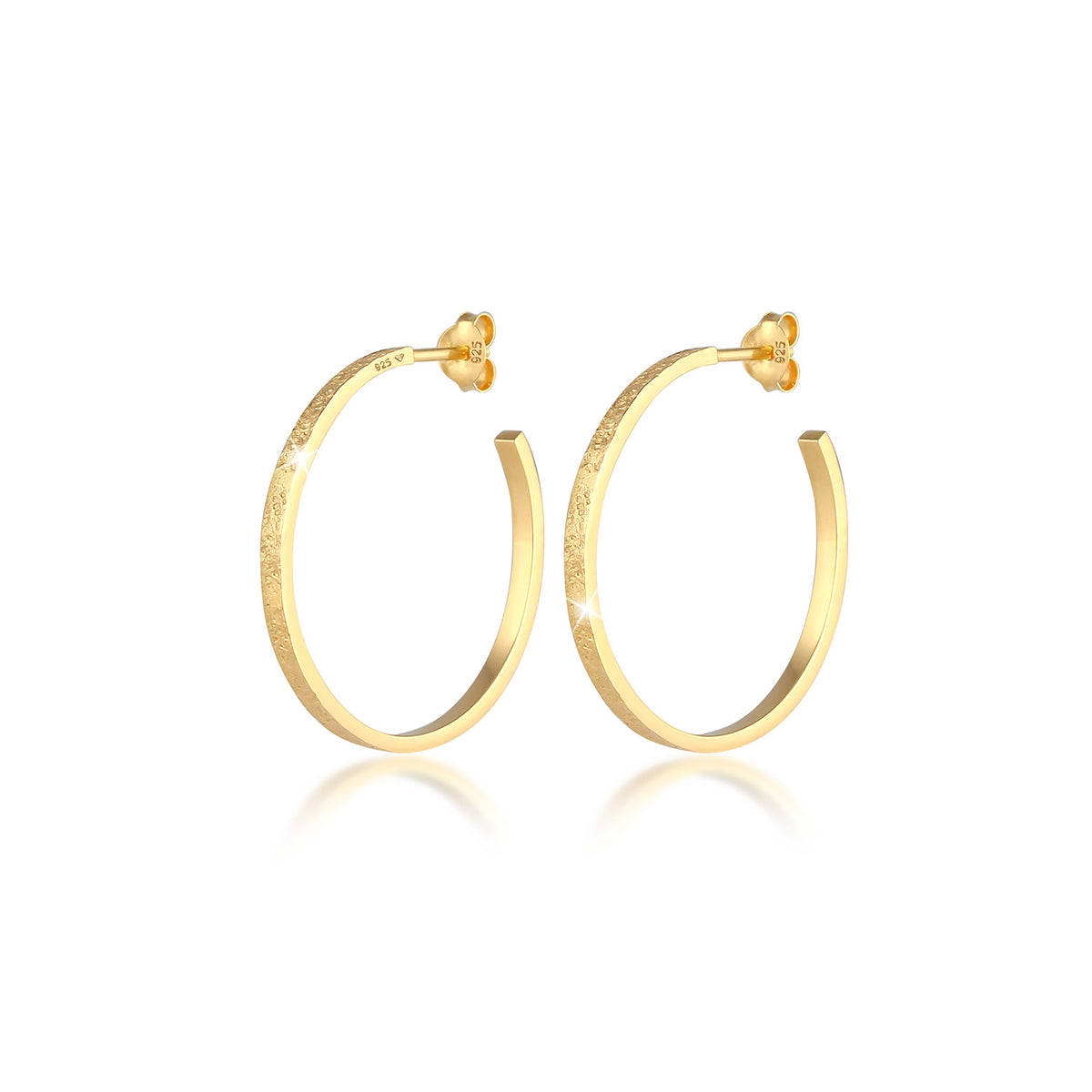 Gold - Elli | Creole | 925 Sterling Silber vergoldet