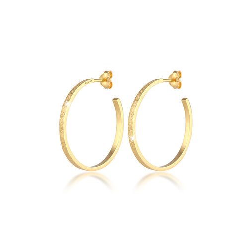 Gold - Elli | Creole | 925 Sterling Silber vergoldet