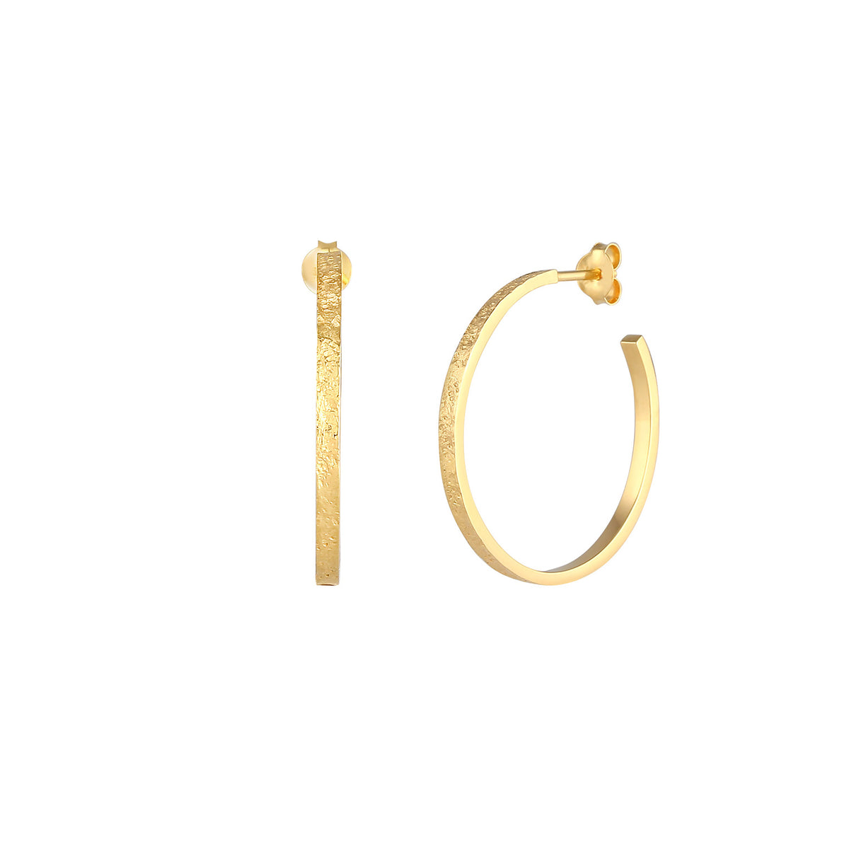 Gold - Elli | Creole | 925 Sterling Silber vergoldet