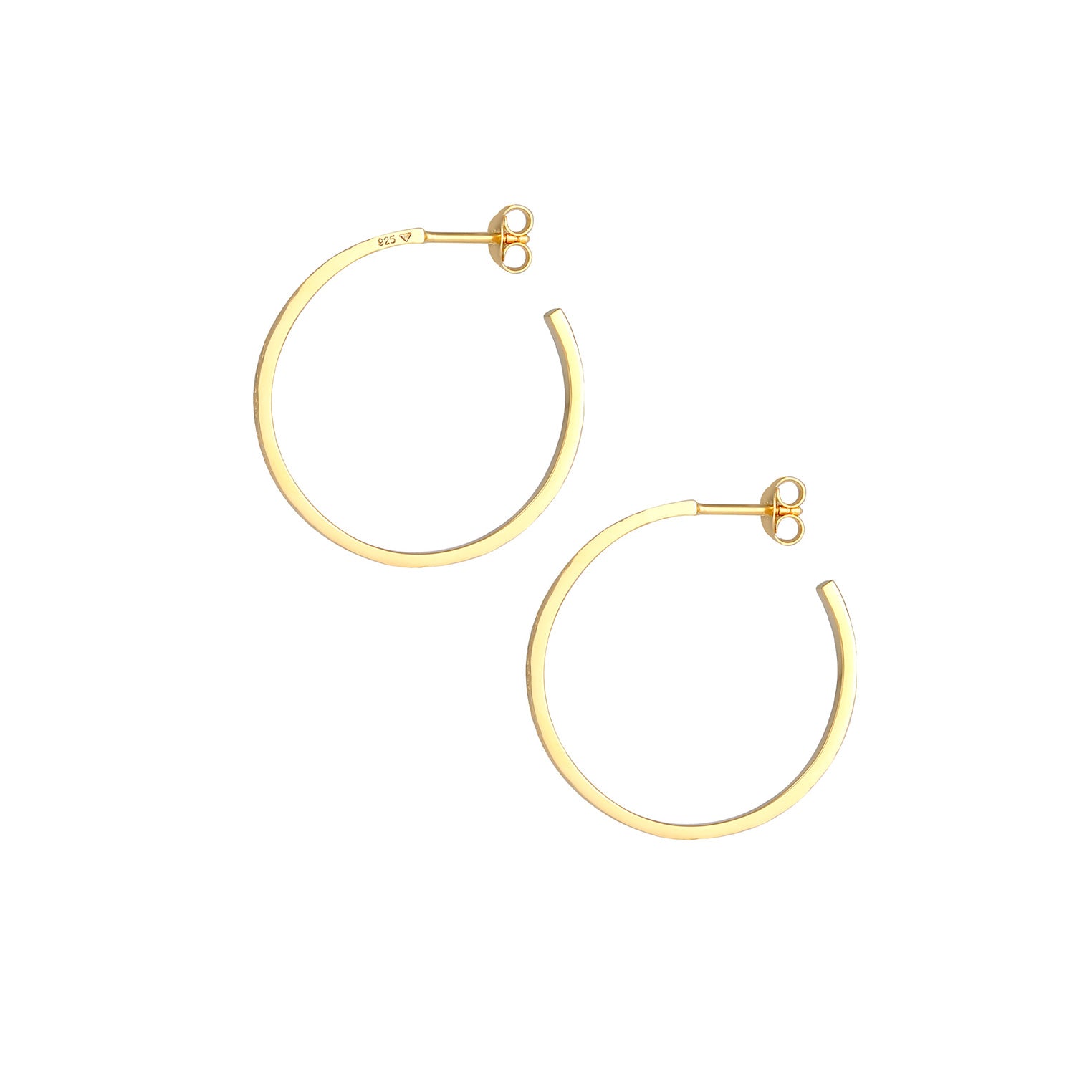 Gold - Elli | Creole | 925 Sterling Silber vergoldet