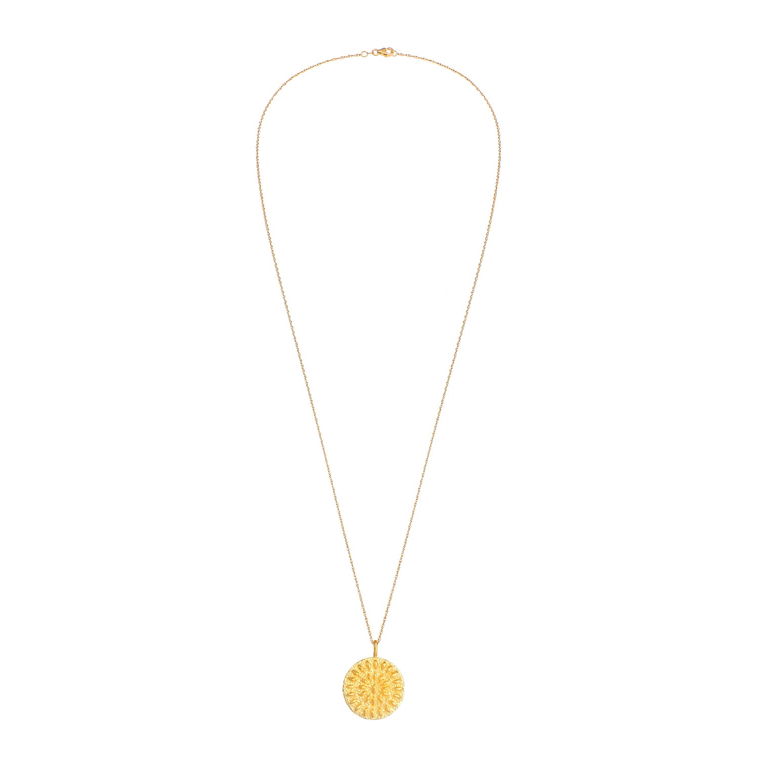 Gold - Elli | Lange Halskette Ornament | 925 Sterling Silber vergoldet