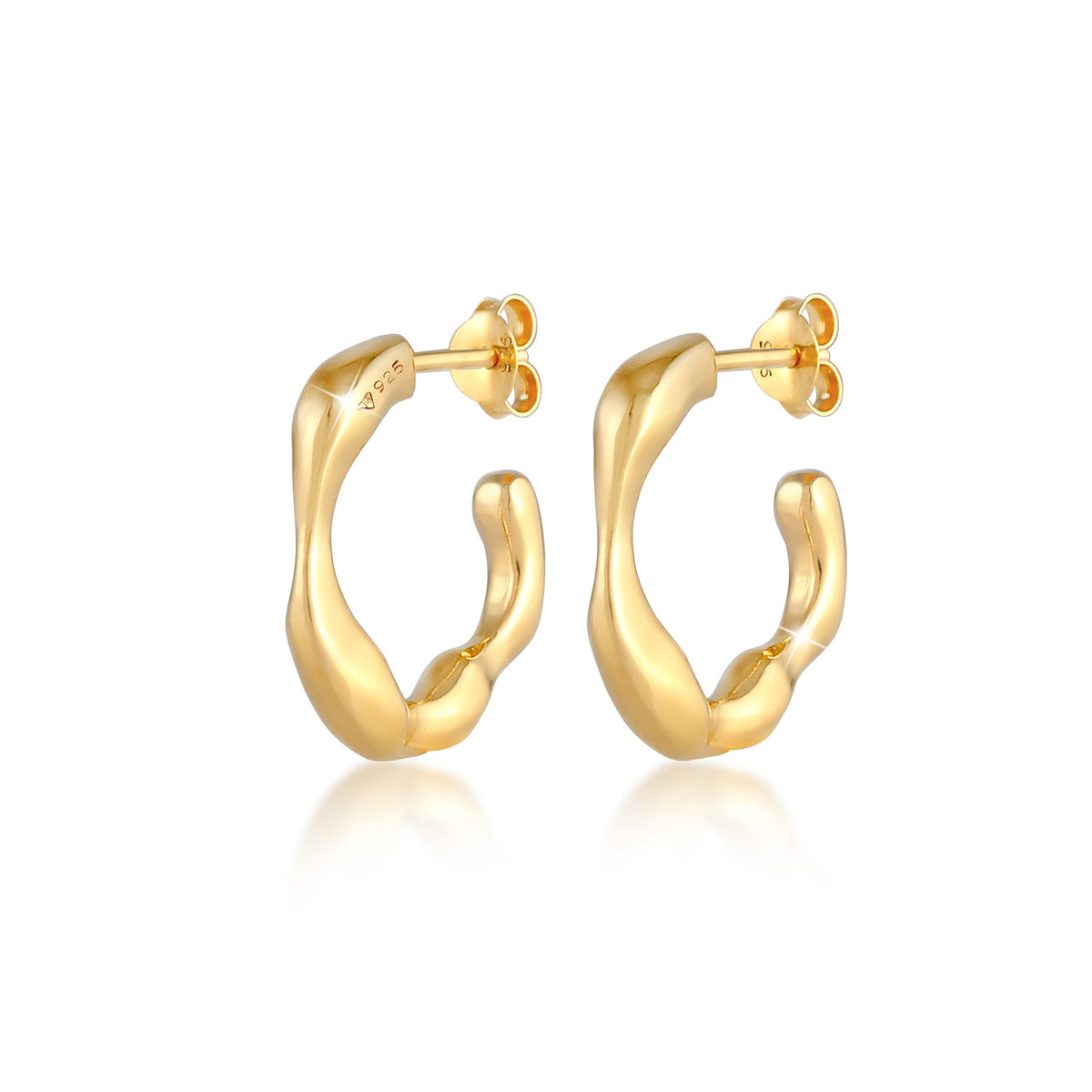 Gold - Elli PREMIUM | Ohrstecker | 925 Sterling Silber vergoldet