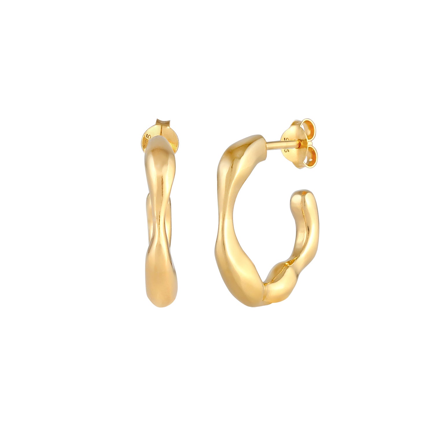 Gold - Elli PREMIUM | Ohrstecker | 925 Sterling Silber vergoldet