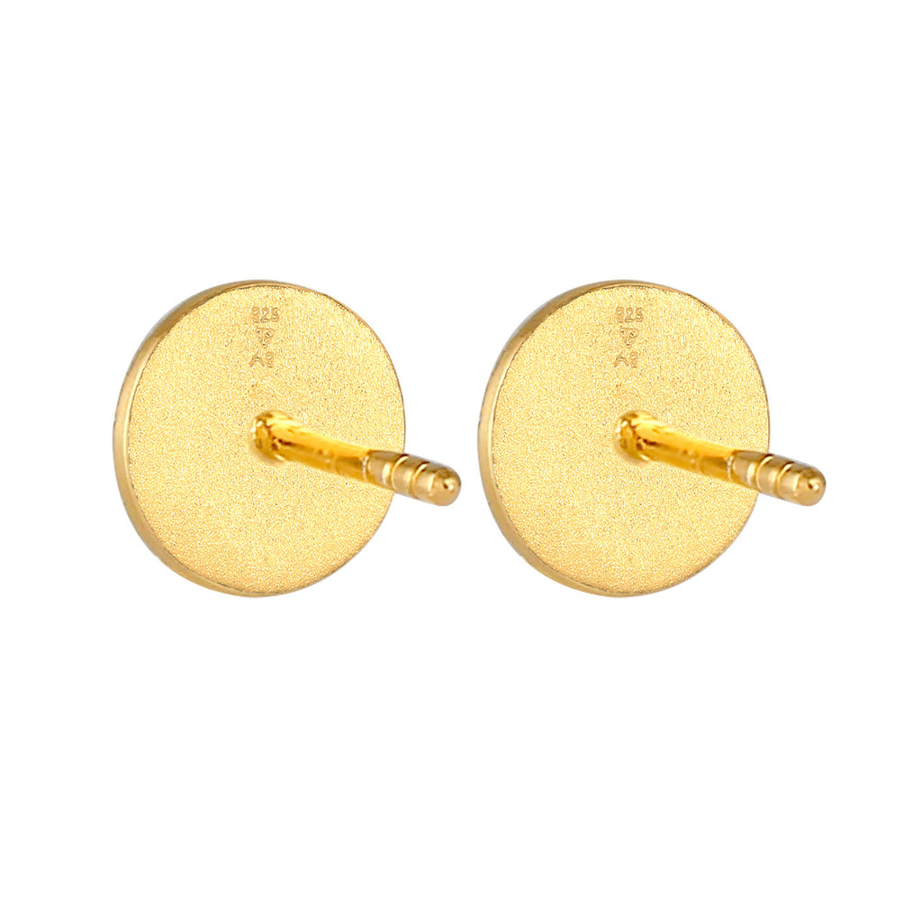 Gold - Elli | Ohrstecker Münze | 925 Sterling Silber vergoldet
