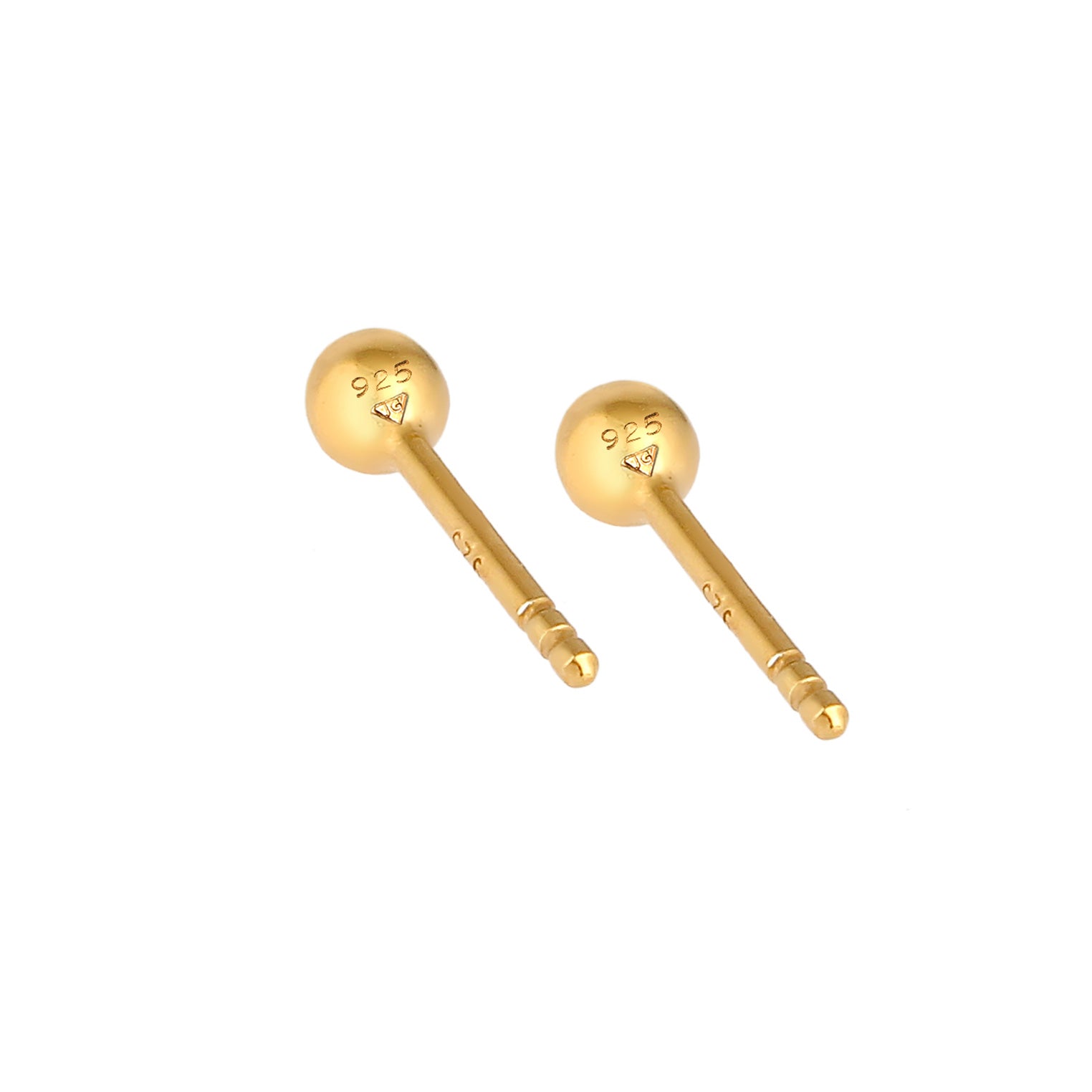 Gold - Elli | Ohrstecker Geo | 925 Sterling Silber vergoldet