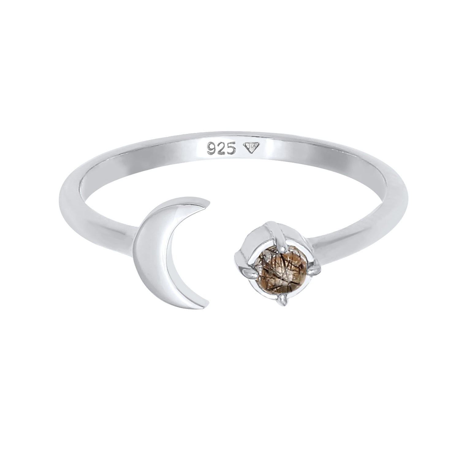 Silber - Elli | Ring Astro | Quarz ( Transparent ) | 925er Sterling Silber