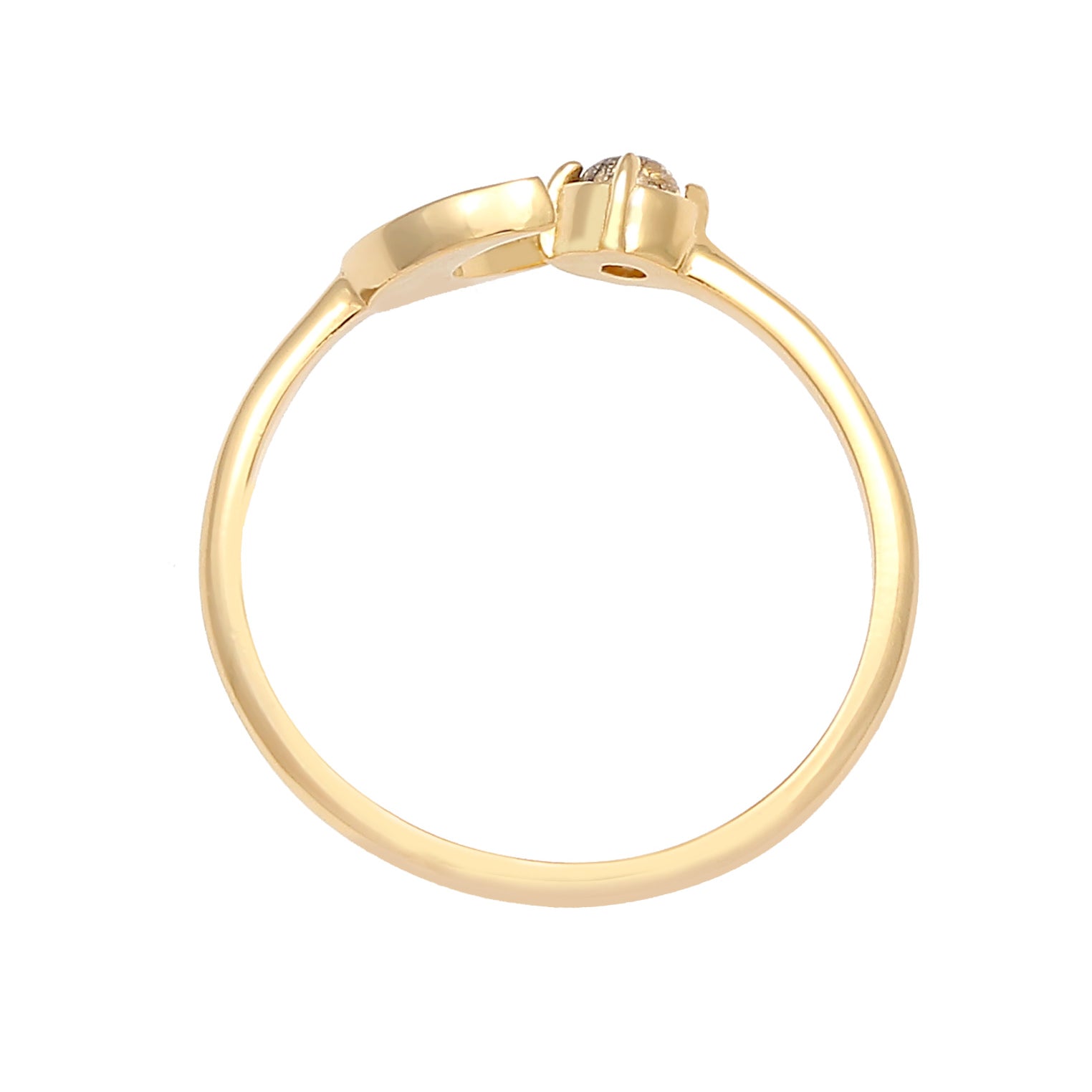 Gold - Elli | Ring Astro | Quarz ( Transparent ) | 925 Sterling Silber vergoldet