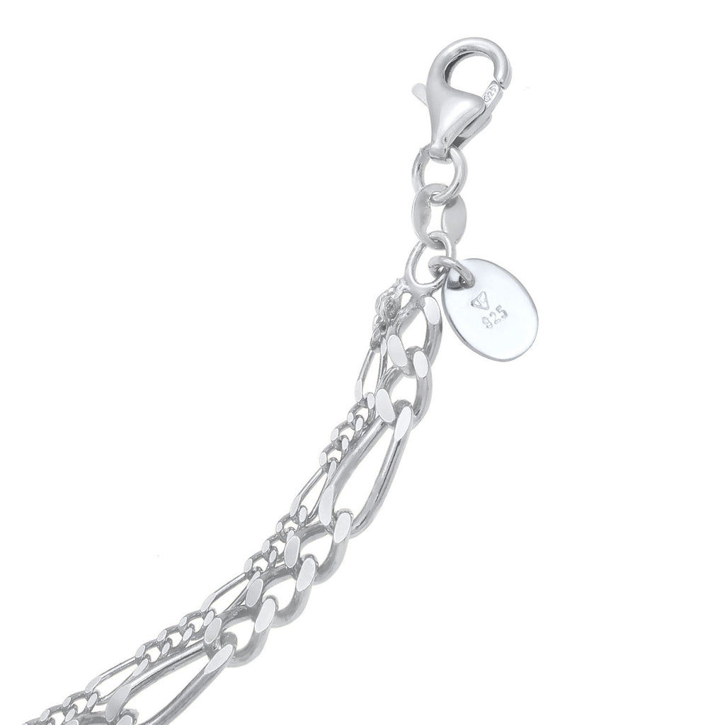 Silber - Elli PREMIUM | Figaro-Layer-Halskette | 925er Sterling Silber