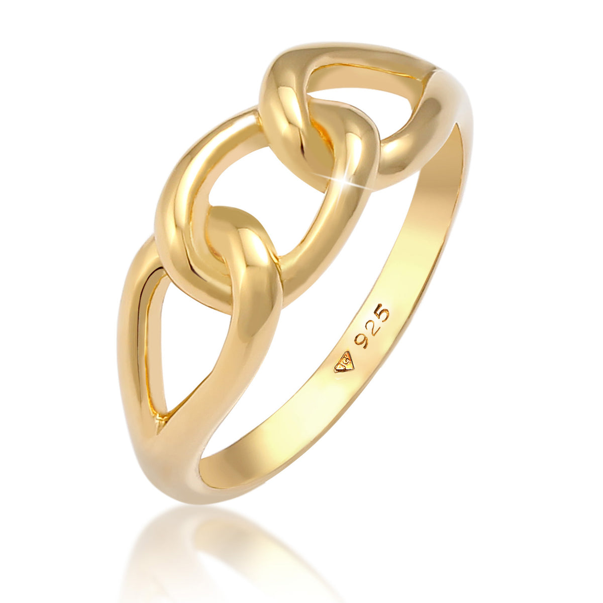 Gold - Elli | Ring Geo | 925 Sterling Silber vergoldet