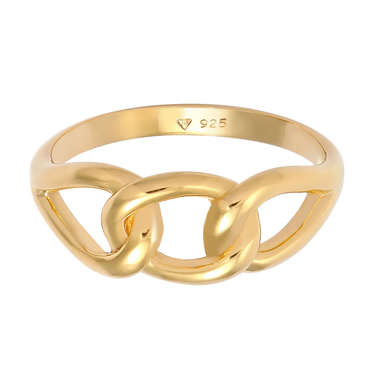 Gold - Elli | Ring Geo | 925 Sterling Silber vergoldet