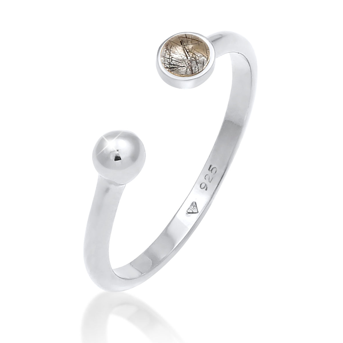 Silber - Elli | Ring | Quarz ( Transparent ) | 925er Sterling Silber