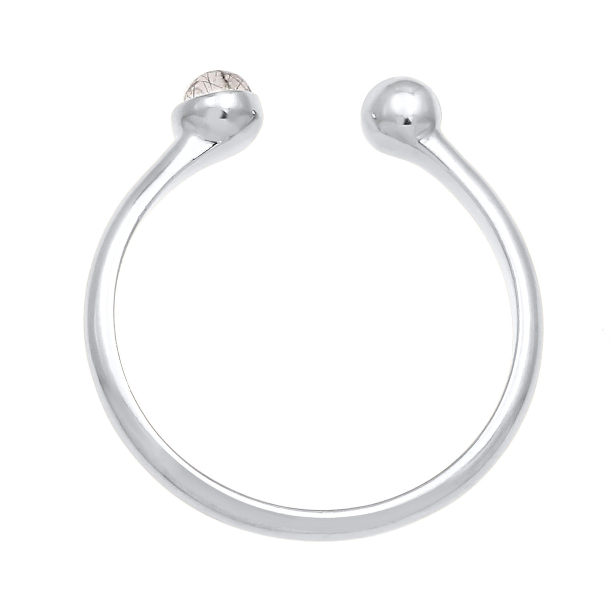 Silber - Elli | Ring | Quarz ( Transparent ) | 925er Sterling Silber