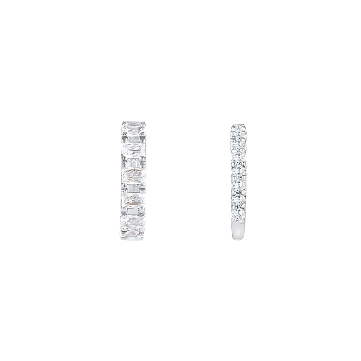 Silber - Elli PREMIUM | Earcuff | Zirkonia ( Weiß ) | 925er Sterling Silber
